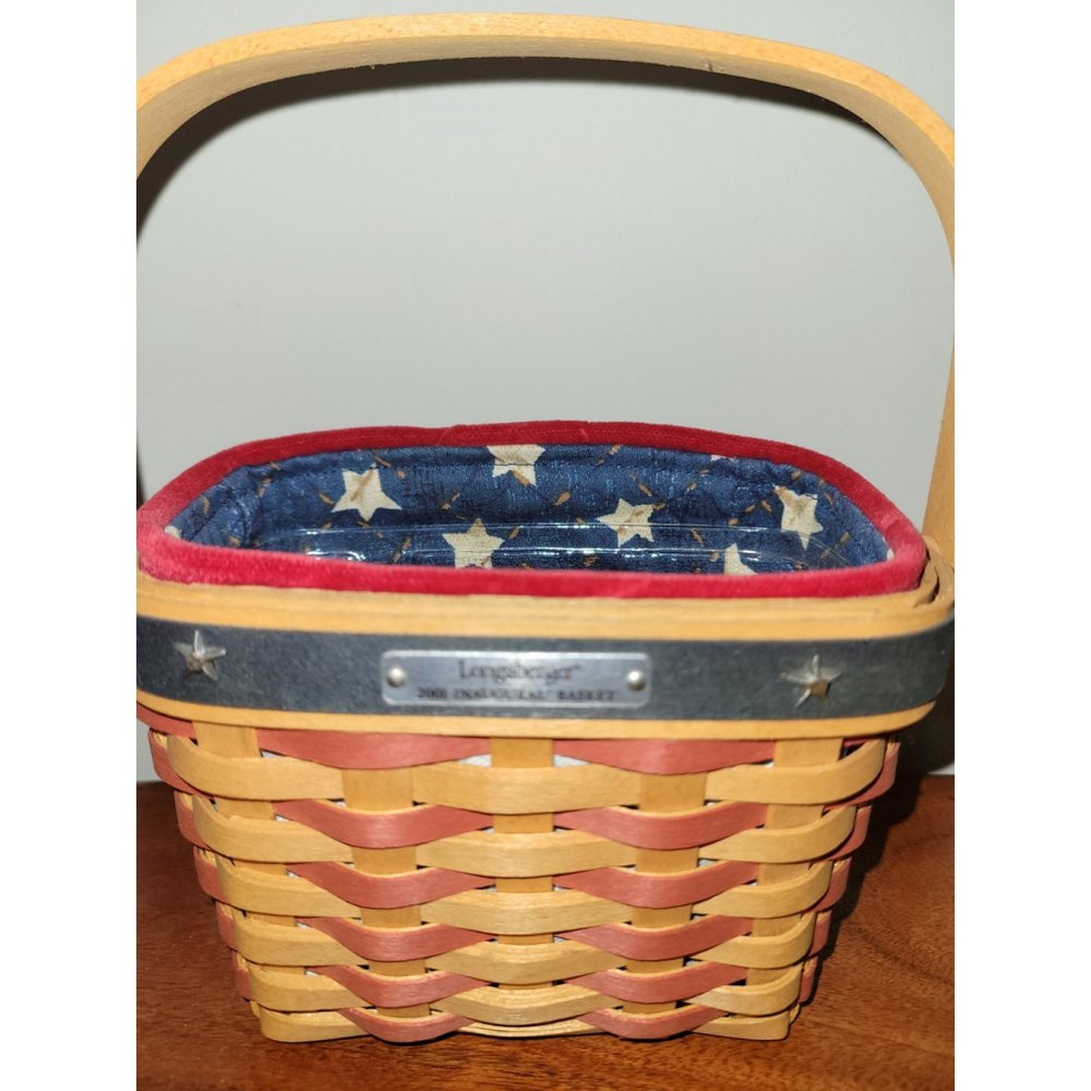 Longaberger 2001 Inaugural Basket Liner Protector Retired EUC Beautiful * - Picture 1 of 7
